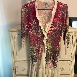 Anthropologie floral sweater, size medium